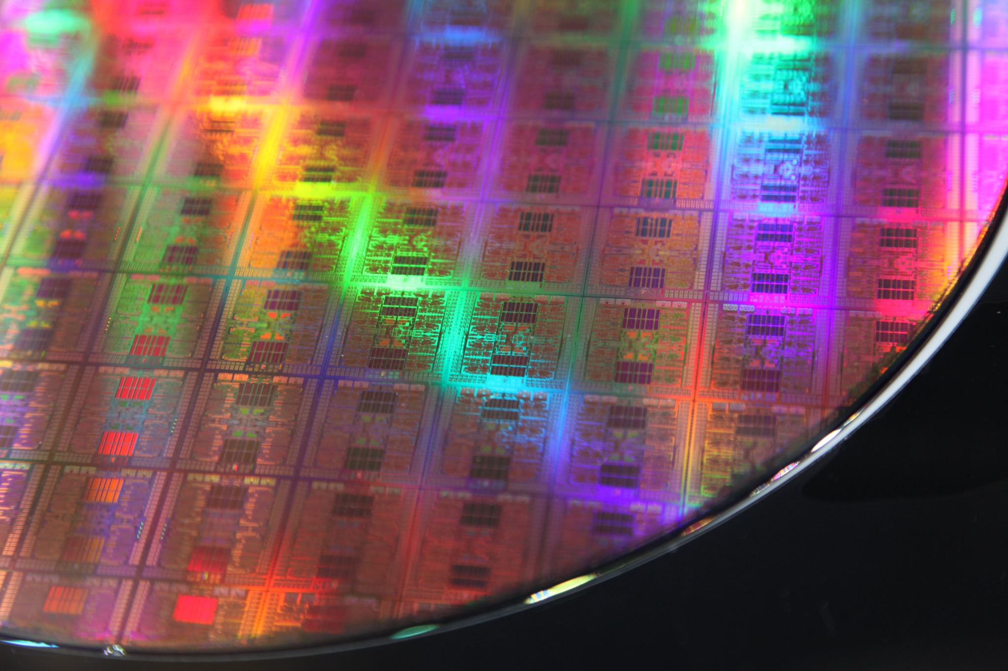 Close-up semiconductor wafer